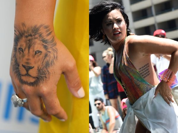 Demi Lovato - 10 Pop Stars that have meaningful and beautiful tattoos