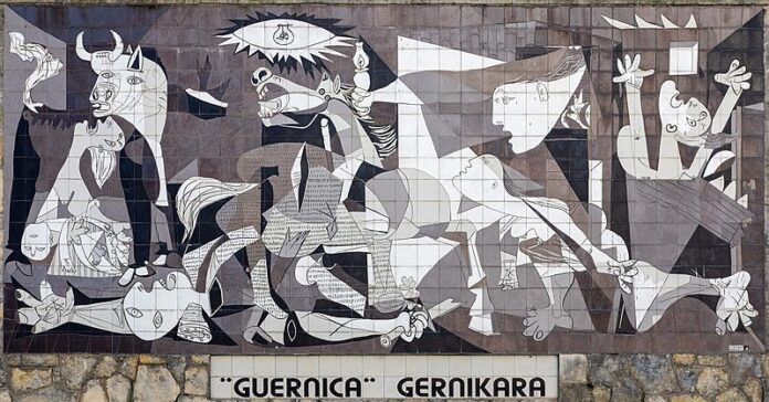 Guernca is one of the masterpieces by Pablo Picasso